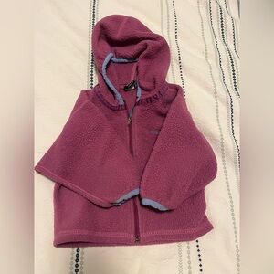 Purple Patagonia fleece hoodie 18m